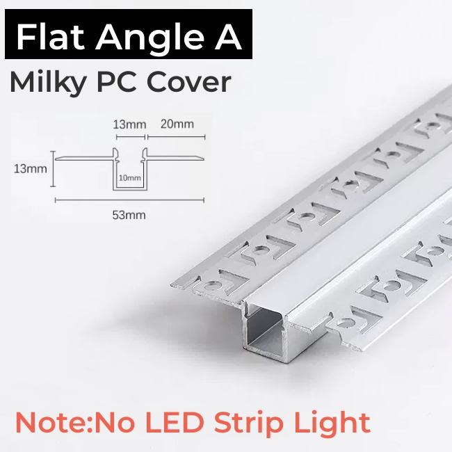 0.5m/1m Embedded Frameless LED Aluminum Profile Ceiling Backlight Channel Black Diffuser Floor Wall Decor Linear Bar Strip Light