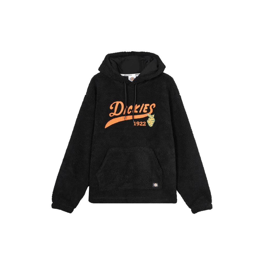 Dickies Logóval hímzett kapucnis hosszú ujjú pulóver Uniszex pulóver Fekete DK011263CC2