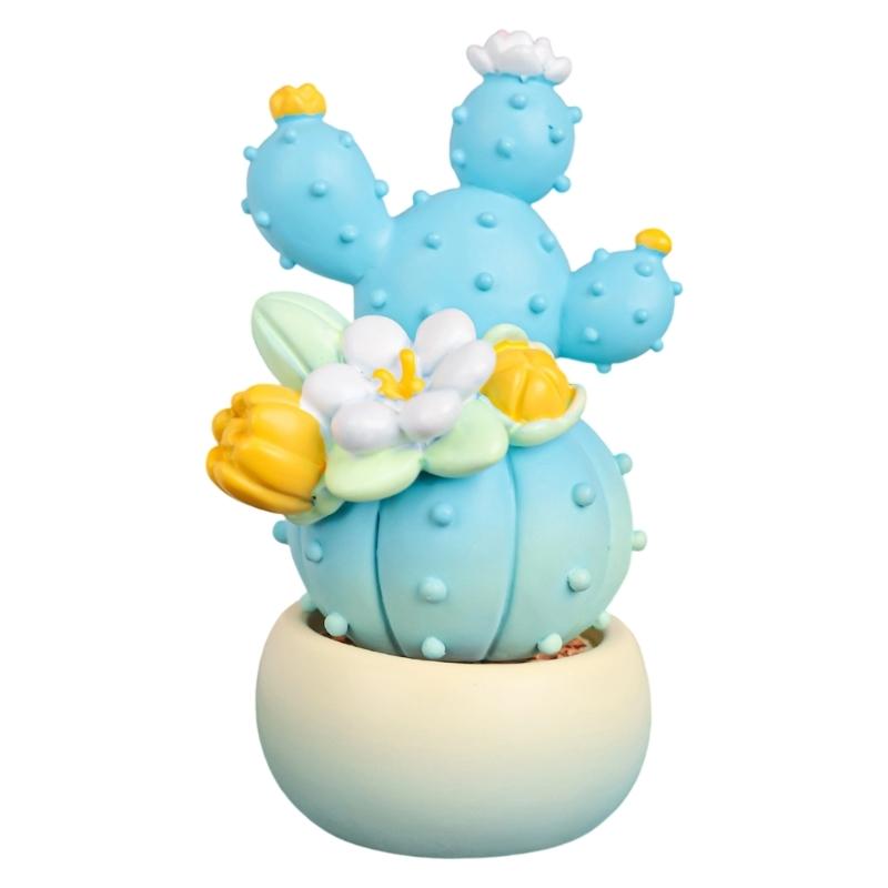 Handmade Mini Resin Cacti Miniature Cacti Figurines Home Office Desk Table Decorations Car Interior Dashboard Decors