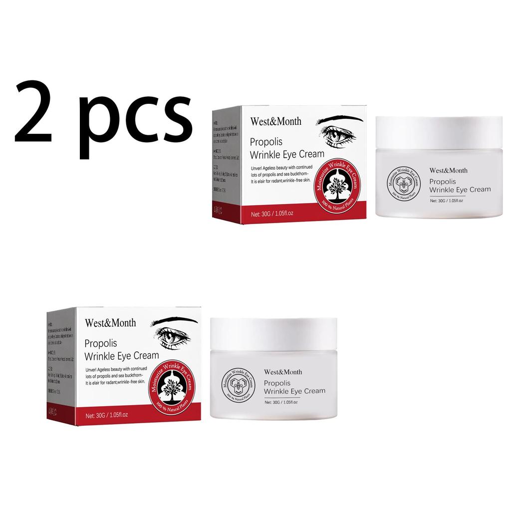 West&Month Propolis Anti-Wrinkle Eye Cream, Moisturizes Eyes, Reduces Fine Lines and Dark Spots, Firms and Brightens, Removes Milia 30g
