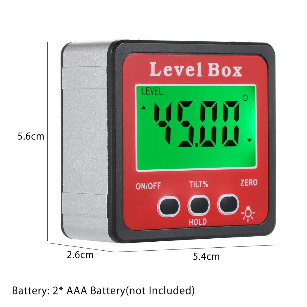 Magnetic Digital Level Angle Finder Inclinometer for Woodworking Car Repairing Angle Tilt Switch with Backlight