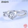 925 Sterling Silber Geometrischer Edelstein-Inlay-Ring für Damen Hochzeits Schmuck Mode Geschenke