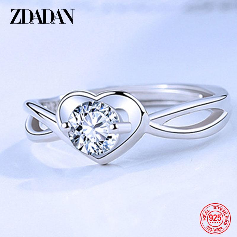 925 Sterling Silber Geometrischer Edelstein-Inlay-Ring für Damen Hochzeits Schmuck Mode Geschenke