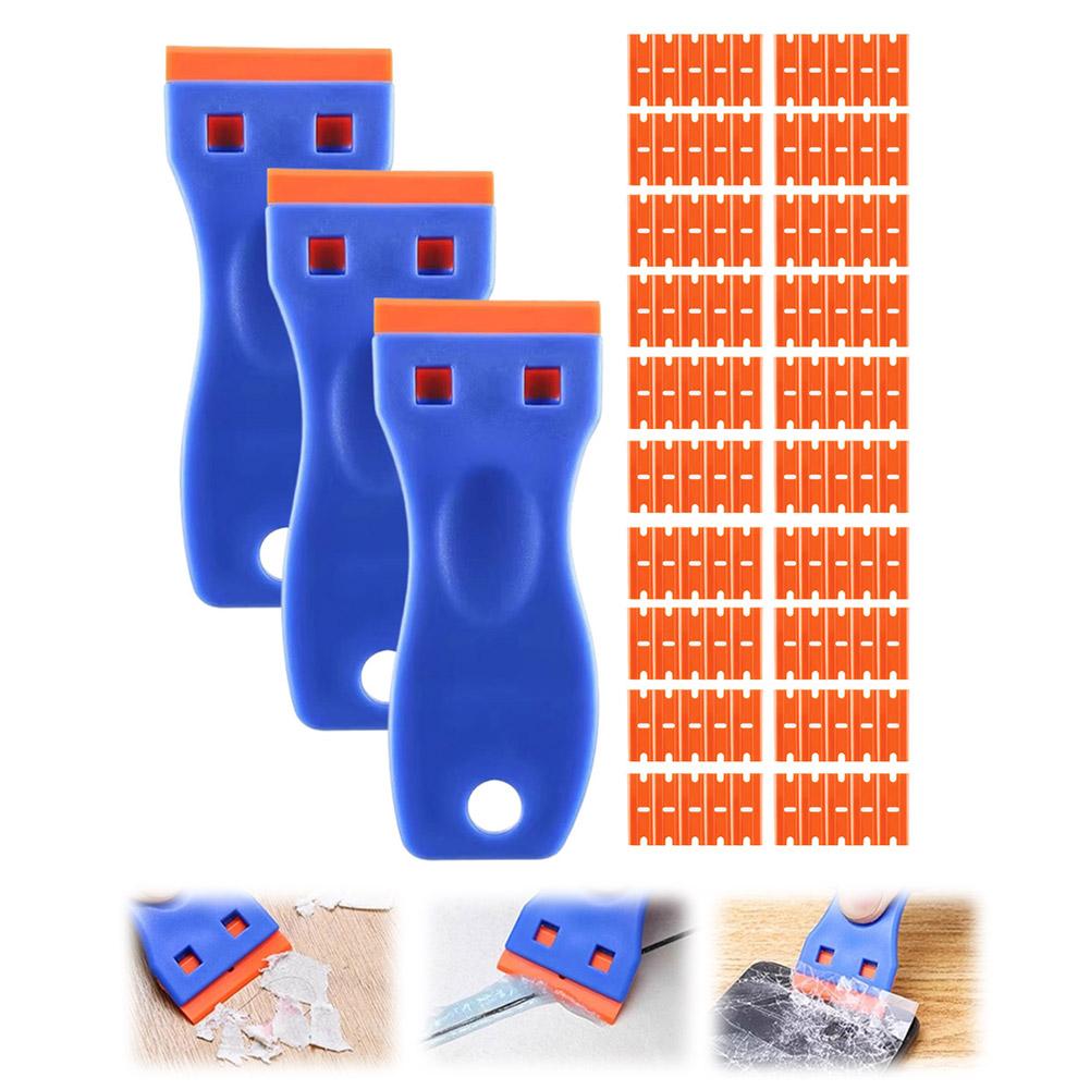 Multipurpose Car Wrap Scraper Set Plastic Blade Sticker Remover for Paint Safe Cleaning, Auto Glass Tint Film Applying Tools