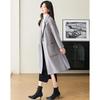 Demana Women's Single-Button Lapel Double-faced Wool Coat