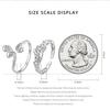 BAMOER 925 Sterling Silver Vows of Eternal Love Couple Waves Rings for Women Fine Jewelry Wedding Gift