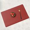 Nordic Household Leather Placemat Hotel Restaurant Western Place Mat Rectangular Waterproof Oil-proo