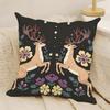 fashing bird and flower prints Pillow Case Natural Linen Double-Sided Printing Sofa Home Decor Cushion Cover