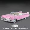 1:24 Retro Eldorado Biarritz Series Big Rocket Alloy Car Model Collection Ornament Children's Toy Simulation Model Miniature