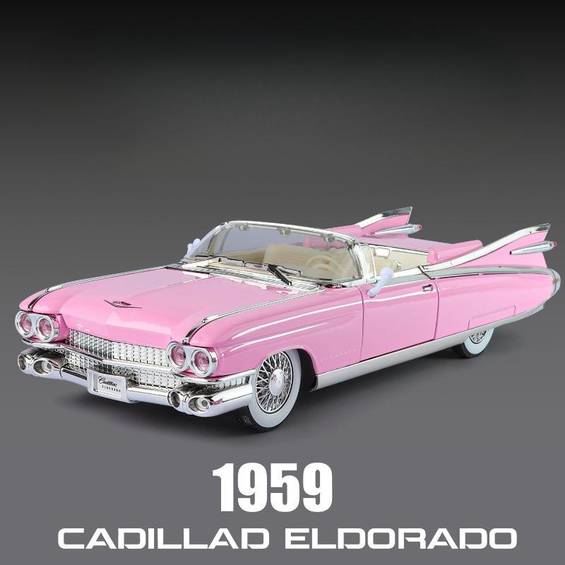 Simulation 1:24 1959 Eldorado Big Rocket Classical Alloy Cars Model Collection Ornament Children'S Toy Model Miniature Voiture