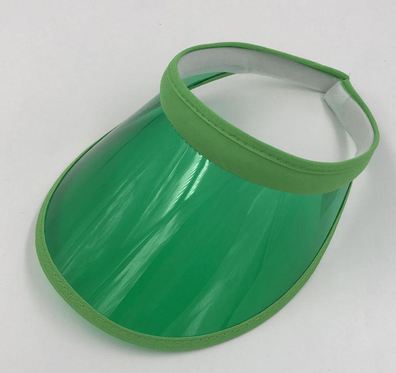 Fashion Summer Outdoor Sports Sun Protection Cap Unisex Clear Plastic Visor Hat Candy Color Pvc Sunshade Hat Uv Protection Hat