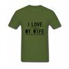 Men S T Shirts I Love My Wife Slim Fit Simple Style Tees Crew Neck