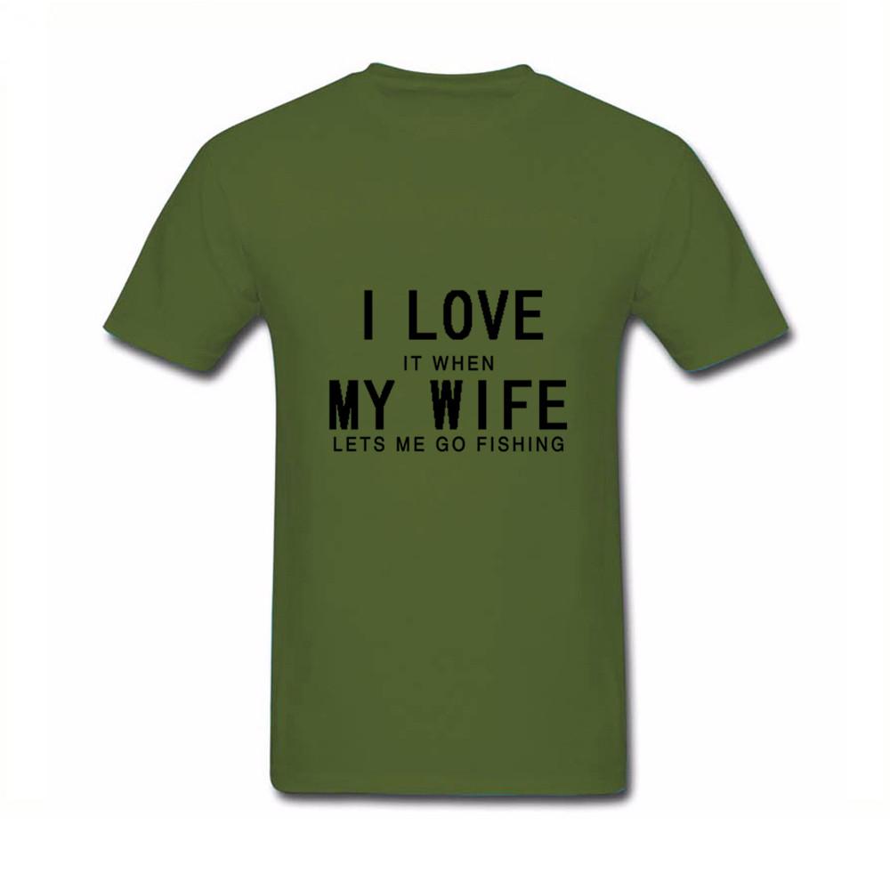 Men S T Shirts I Love My Wife Slim Fit Simple Style Tees Crew Neck