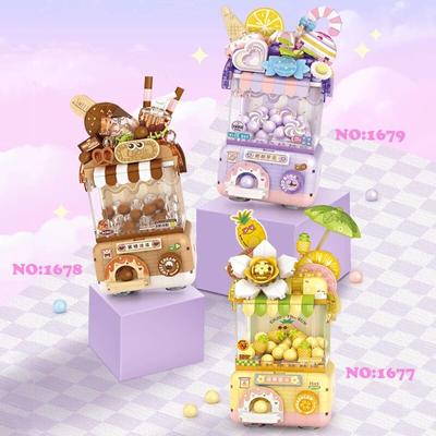 Nuovo Ananas Neve Ghiaccio e Zucchero di Canna Popper e Dolce Taro Vedere Mini Assemblaggio Q Carino Twist Uovo Macchina Building Blocks SENZA SCATOLA