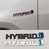 3D Metal Chrome HYBRID Logo Side Fender Rear Trunk Emblem Badge Car Sticker Decals For Toyota Prius Camry Crown Auris Rav4s TRD