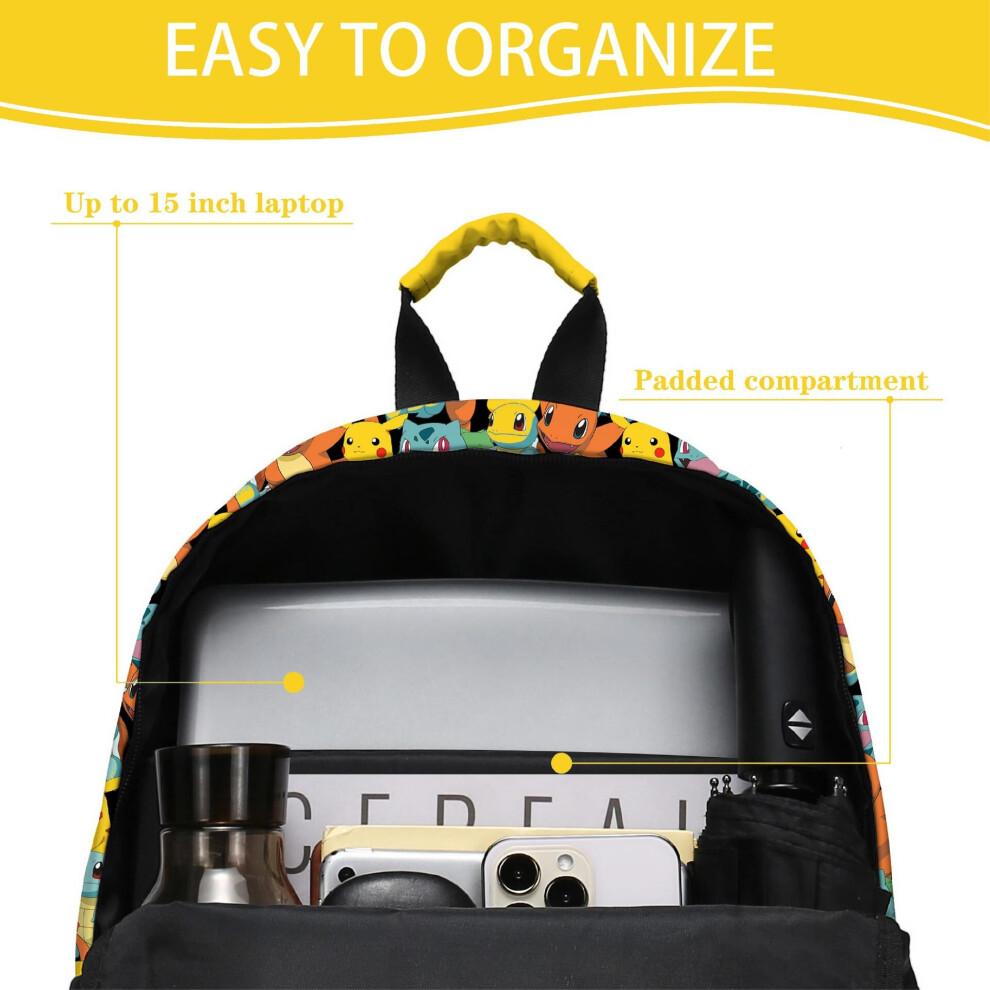 (C) Pokemon Pikachu Bag Shoulder Bag Student School Bag Computer Bag