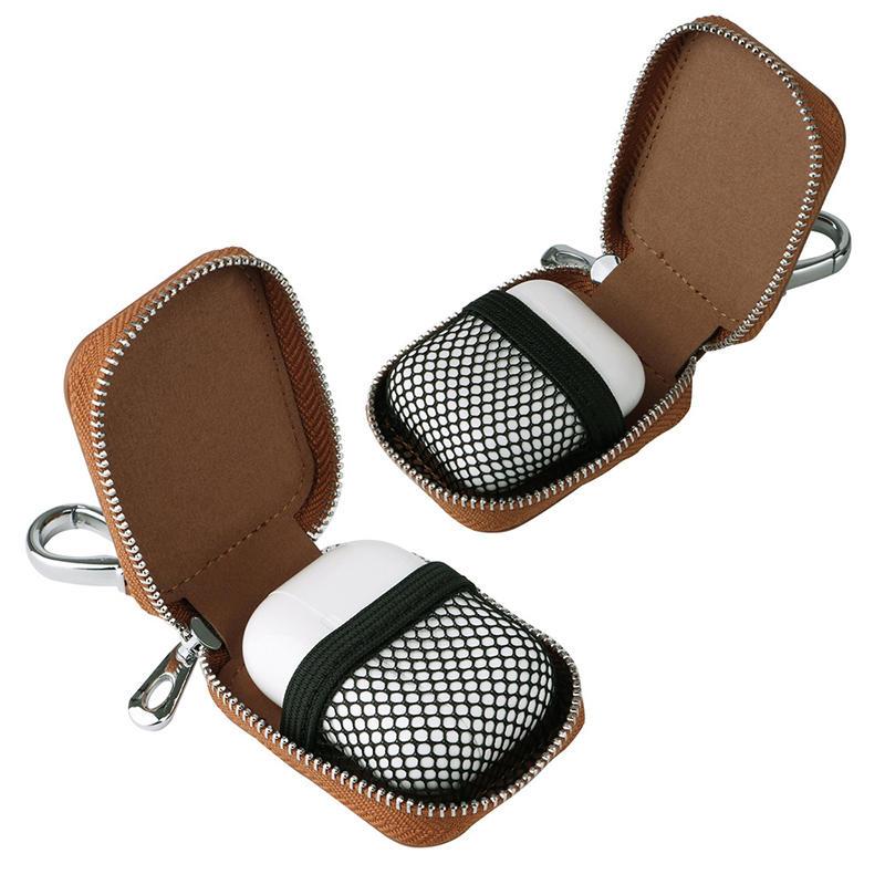 1PC Earphone Bag With Zipper Travel Earphone Case  For Wireless Earbudshome Small Item Organizer PU Data Cable Coin Purse