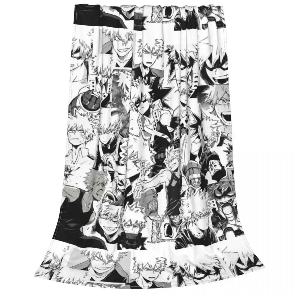 Katsuki Bakugo Fuzzy Blanket My Hero Academia Boku No Hero Academia Throw Blankets for Home Quilt Bedspread