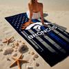 Denver Broncos Logo Microfiber Beach Towel, Lightweight And Quick-Dry, for Summer Travel, Beach Essential, Swimming Pool