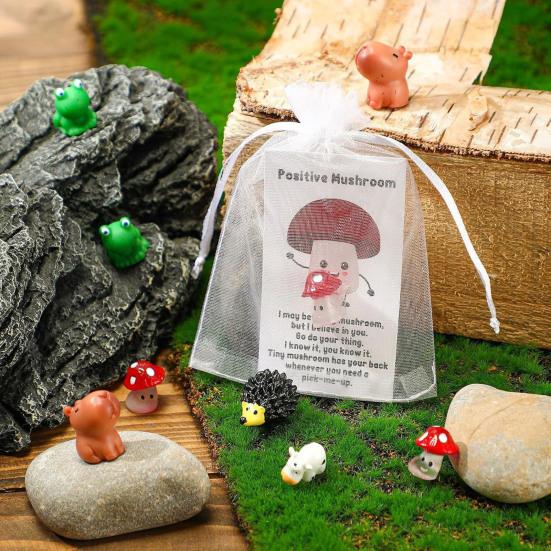 Employee Appreciation Gifts Bulk for Coworkers Funny Resin Animals with Thank You Cards Inspirational Office Pocket Gifts