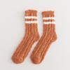 Women's Mid-Calf Coral Fleece Socks: Half-Sided Fleece, Cat Paw Design, Cute & Cozy for Autumn/Winter