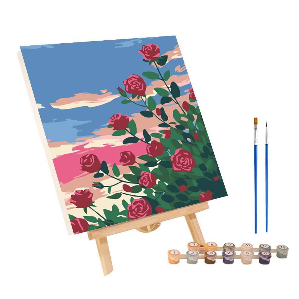 Frame Painting By Numbers Kits Abstract Sunset Landscape Modern Drawing Coloring By Numbers Acrylic Paint For Home Decor