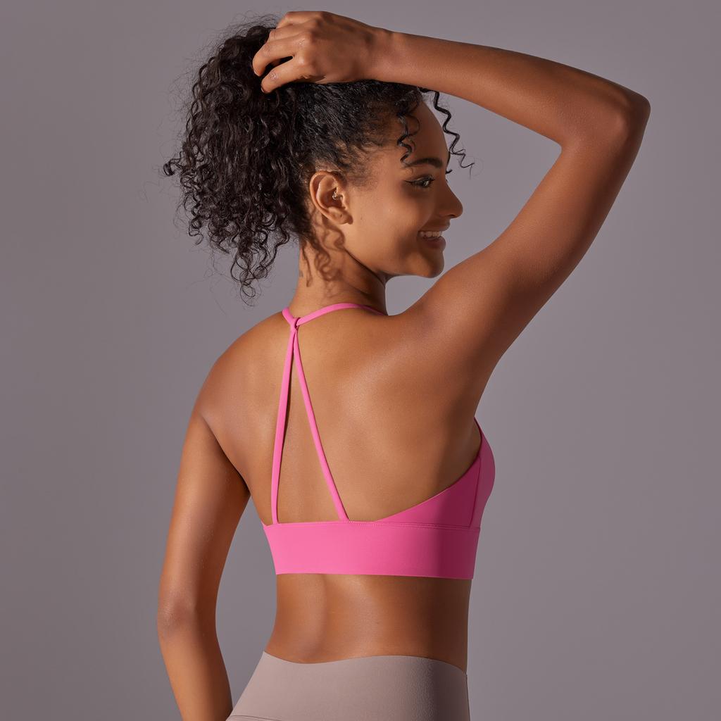Auroth Women Shockproof Yoga Bra Beauty Back Sports Underwear Sleeveless Fitness Running Tank Top