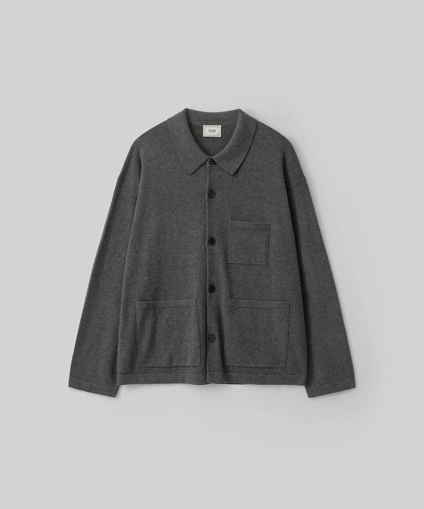 Another Office Knitted Coverall Jacket (Heather Charcoal)