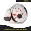 52mm 0-90ohm Signal Fuel Level Gauge Waterproof Dustproof with Red Backlight for Motorcycle Car Boat Universal 12V 24V