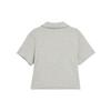 Nike Sportswear Solid Color Polo Short Sleeve Slim Fit T-Shirt Women Tops Dark-Gray HJ6852063