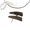 2025 High-End Women's Leopard Print Triangle Hair Clip - Stylish Bangs BB Clip Hairpin Accessory.