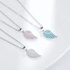 Collana Ashley Jewelry, Argento Sterling 925, Piuma, Ala d'Angelo, Ciondolo Ala, Da Donna, Design Semplice (Chiaro)