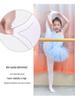 Children's Seasonal 80D White Velvet Cut-Out Dance Tights