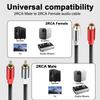 JSADZKJ JSADZJK 2 RCA Adapter 2 RCA Male to 2 RCA Female Stereo Audio Dual RCA Connector Jack Plug Extension Video Audio Subwoofer Auxiliary Audio