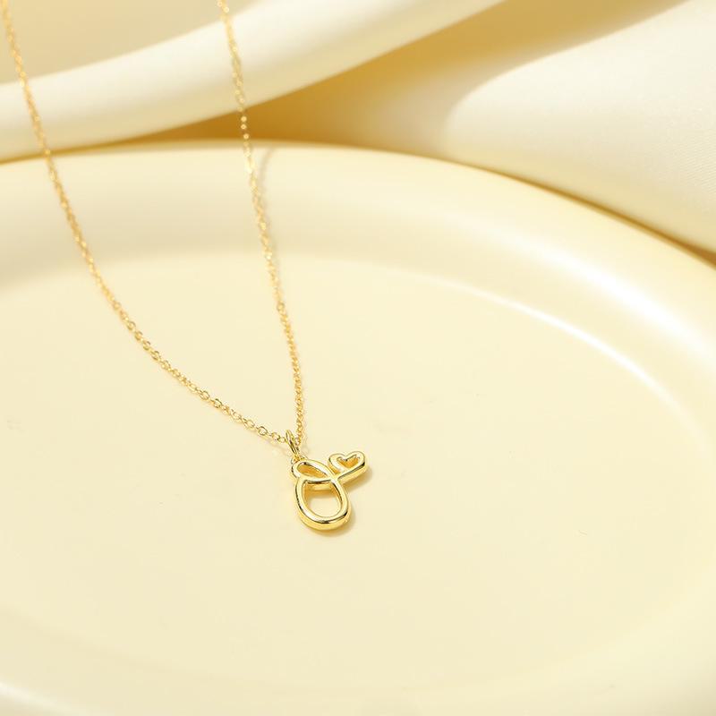 Banyan Tree S925 Silver English Letter Pendant Necklace - Simple, Elegant Style for Mother's Day