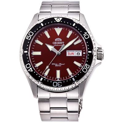 Pánské RN-AA0003R (Styl sportovního potápěče) Kulaté hodinky Stříbrné nerezové analogové