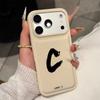 Black English Letters Phone Case For IPhone 17 17Air 15 16 Pro Max 14 Plus 13 12 11 Pro Max Soft Phone Cover Cases Funda Bumber