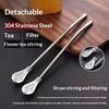 2/4/6Pcs Detachable Bombilla Filter Straw Stainless Steel Reusable Yerba Mate Tea Spoon Straw Bar Accessories