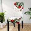 1Pcs Dining Chair Cover Santa Claus Pattern Stretchable Seat Protector For Holiday Party Decoration Holiday Table Setting