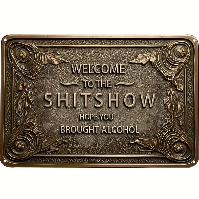 Vintage Bathroom Kitchen Toilet Plaque Metal Tin Signs Decorative Plates for Toilet Club Man Cave Bar Pub Hotel Cafe Wall Decor