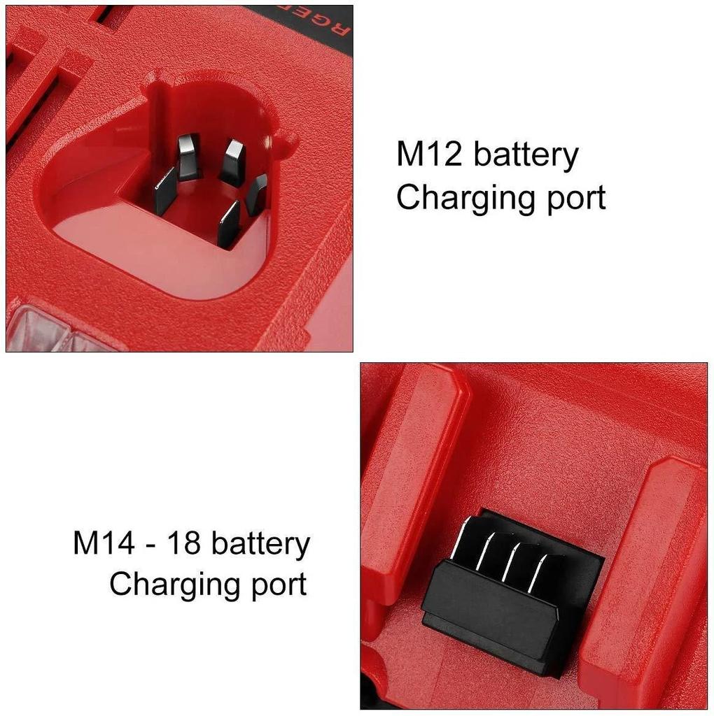 Professional M12-18C Li-ion Battery Charger for Milwaukee 12 V 14.4V 18V C1418C 48-11-1815/1828/1840 M18 M14 M12 Lithium Battery