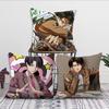 anime manga fanart cool L-Levi A-Ackerman Comfortable soft Pillow Case for Sofa Living Room Home office Decor Protective Covers