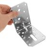 3 Pcs Furniture Iron Angle Code Braces Brackets Galvanized Corner Fixings Silver Angel for Wood Corner Braces Wooden New