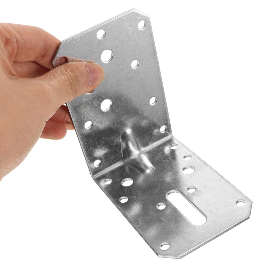 3 Pcs Furniture Iron Angle Code Braces Brackets Galvanized Corner Fixings Silver Angel for Wood Corner Braces Wooden New