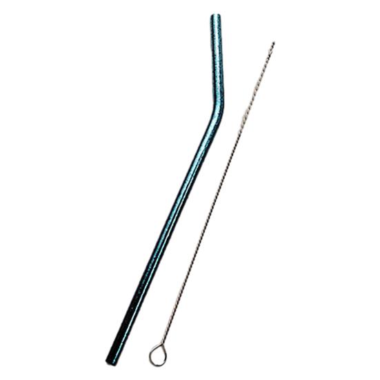 Stainless Steel Straw Reusable BPA-free Colorful Ice Flower Design Drinking Straw with Cleaning Brush