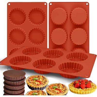 6 Holes Pastry Silicone Mold Cake Chocolate Tart Muffin Dessert Baking Cake Mold French Dessert  New Silicone Mold