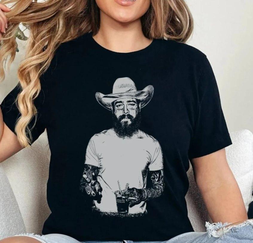 Post Malone Shirt Cowboy Post Shirt Country Shirt Western Graphic Tee