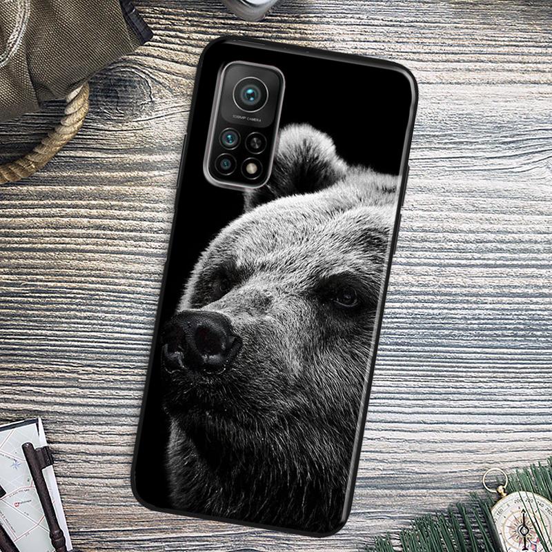 Cute Grizzly Bear Cover For Xiaomi 15 14 13 Ultra 11T 12T 13T 14T Pro POCO X7 Pro X3 X5 X6 M6 F5 F6 Pro Case
