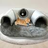 U-shaped Cat Tunnel Bed Removable Washable Cat House Warm Cat Channel  Pet Supplies