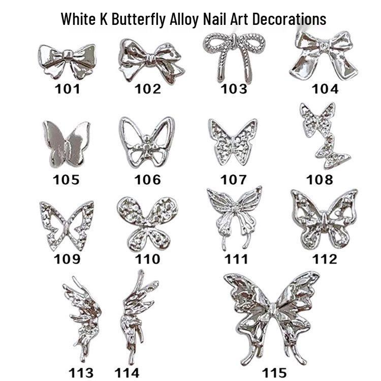 2025 Fashion 3D Butterfly Wing Nail Art Accessories for Women